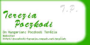 terezia poczkodi business card
